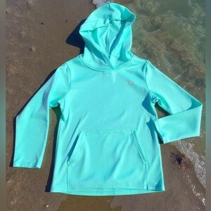 SPEEDO NWT Hooded Swim Girl's Swim Top Xsmall "Aqua Splash"